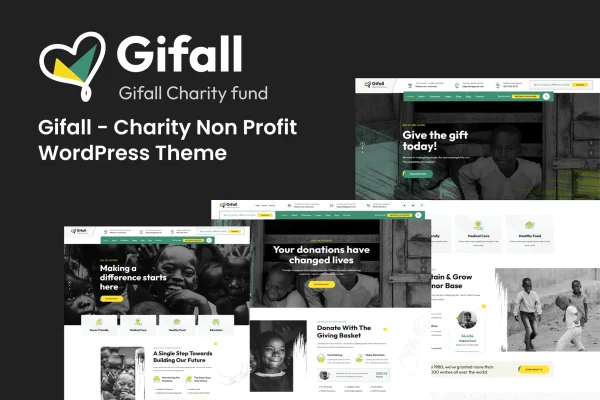 Gifall charity and non-profit WordPress theme preview