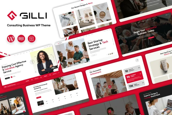 Gilli business consulting WordPress theme preview