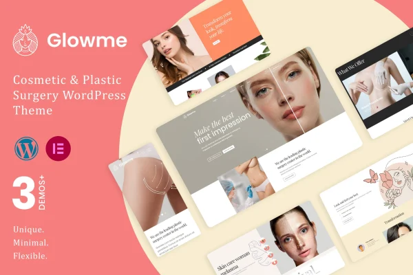 GlowME cosmetic and plastic surgery WordPress theme preview