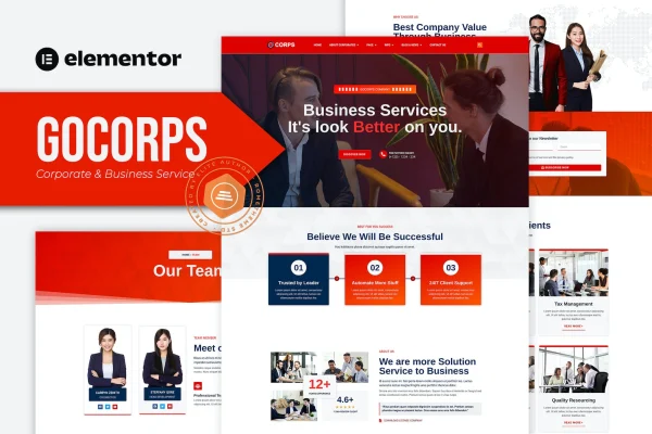 Gocorps corporate and business service Elementor kit cover image