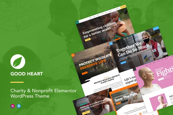 GoodHeart charity and nonprofit WordPress theme preview