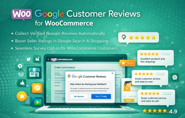 Google Customer Reviews for WooCommerce plugin banner