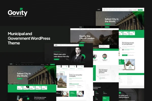 Govity municipal and government WordPress theme preview