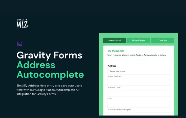 GP Address Autocomplete plugin banner for Gravity Forms