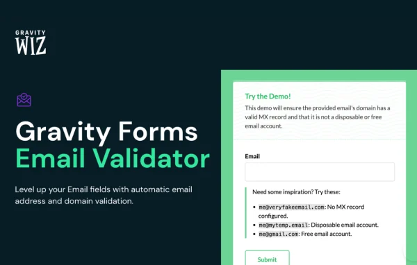 GP Email Validator plugin banner for Gravity Forms