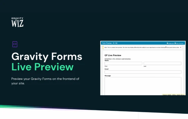 GP Live Preview plugin banner for Gravity Forms