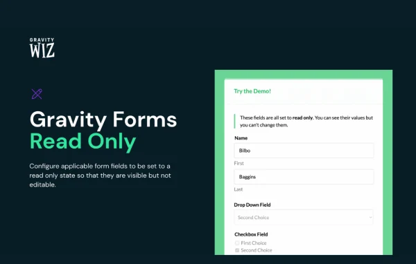 GP Read Only plugin banner for Gravity Forms