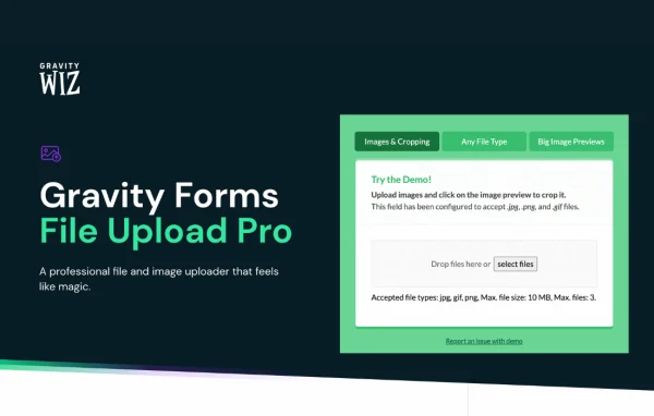 Gravity Forms File Upload Pro plugin banner