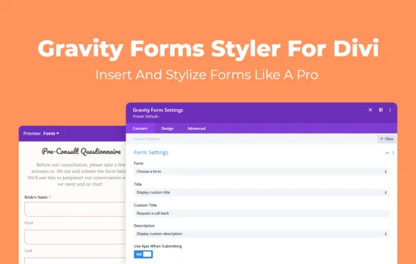 Gravity Forms Styler For Divi plugin banner