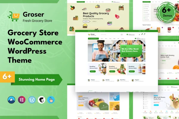 Groser grocery store WooCommerce theme preview