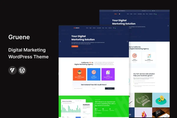 Gruene digital marketing WordPress theme cover image