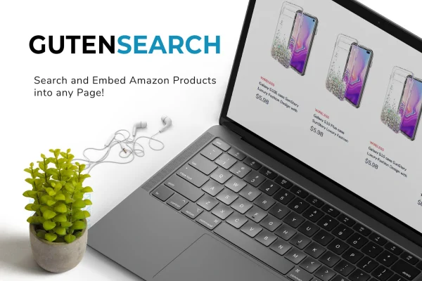 GutenSearch Amazon affiliate products search plugin banner