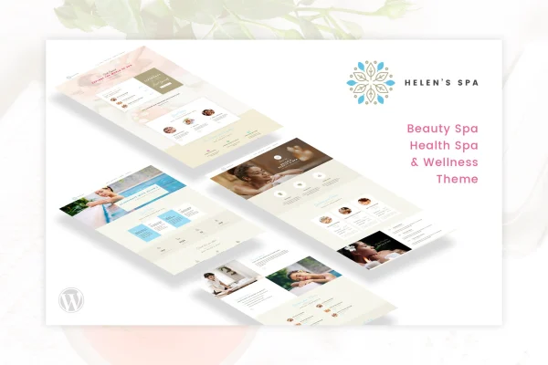 Helen's Spa beauty and wellness WordPress theme preview
