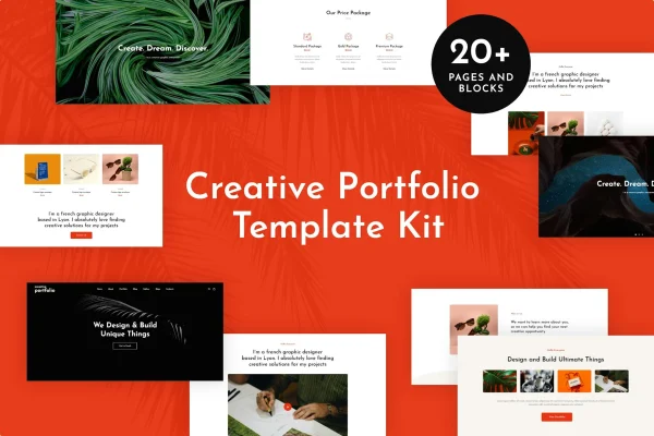 Helion creative portfolio Elementor template kit cover image