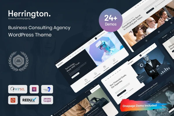 Herington business consulting WordPress theme preview