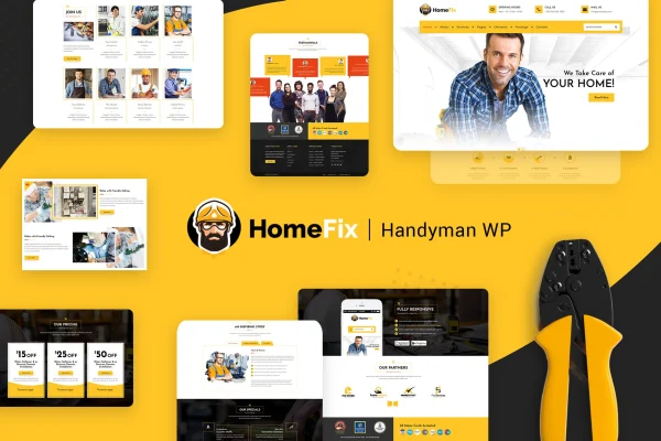 HomeFix handyman and maintenance WordPress theme preview