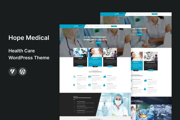 Hope Medical health care WordPress theme preview