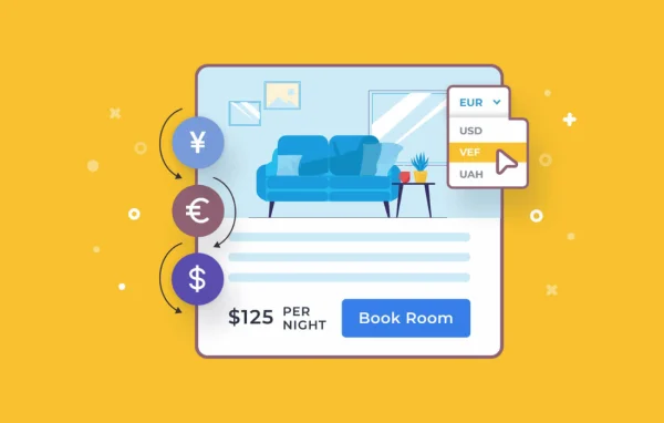 Hotel Booking Multi-Currency addon banner by MotoPress