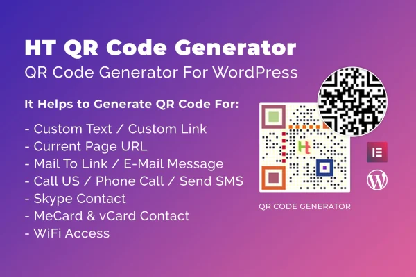 HT QR Code Generator for WordPress plugin banner
