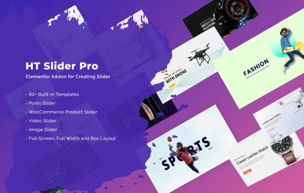 HT Slider Pro For Elementor plugin banner