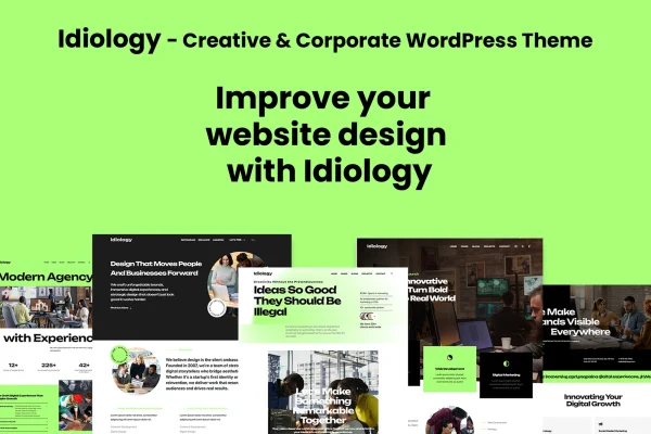Idiology creative and corporate WordPress theme preview