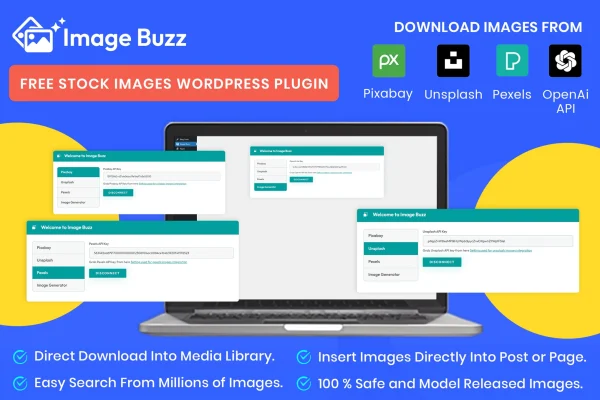 Image Buzz stock image search plugin banner