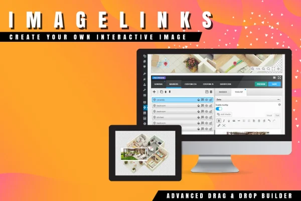 ImageLinks interactive image plugin banner with clickable hotspot markers