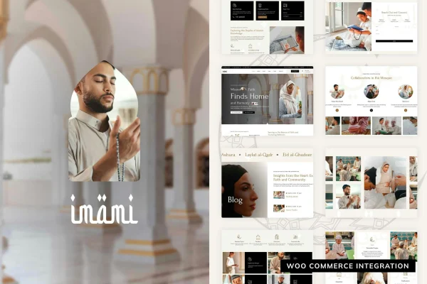 Imami Islamic Center and Mosque Elementor Pro template kit preview