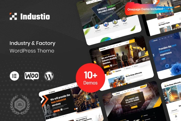 Industio industry and factory WordPress theme preview
