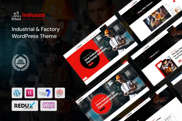 Indusza industrial and factory WordPress theme preview
