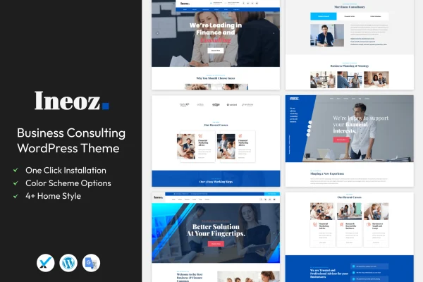 Ineoz business consulting WordPress theme preview