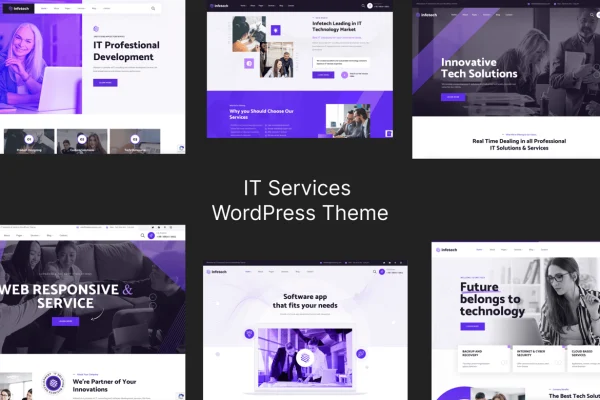 Infetech Theme IT services WordPress theme cover image