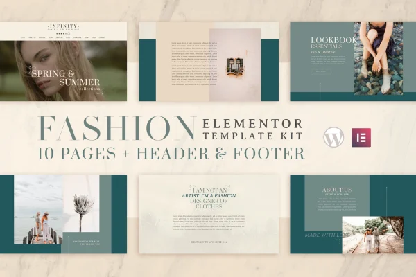 Infinity Fashion WooCommerce Elementor template kit preview