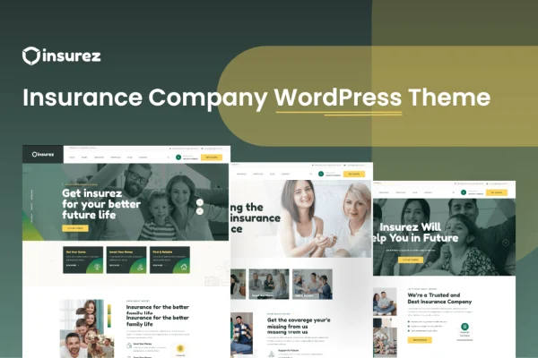 Insurez insurance company WordPress theme preview