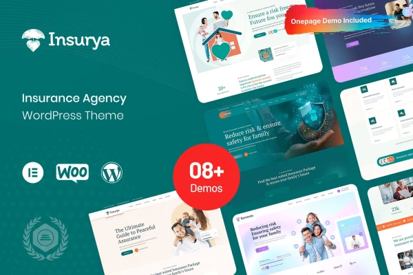 Insurya insurance WordPress theme preview