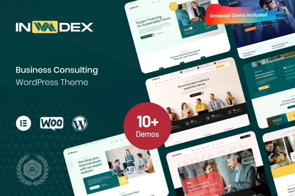 Invadex business consulting WordPress theme preview
