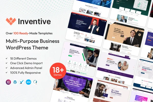 Inventive multi-purpose business WordPress theme preview