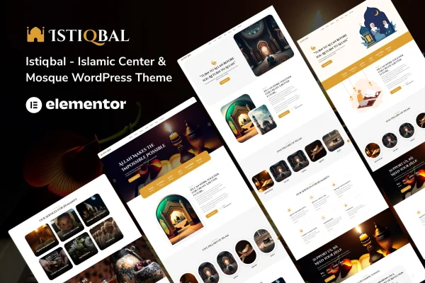 Istiqbal Islamic center and mosque WordPress theme preview