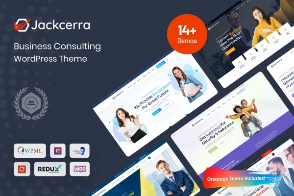 Jackcerra business consulting WordPress theme preview