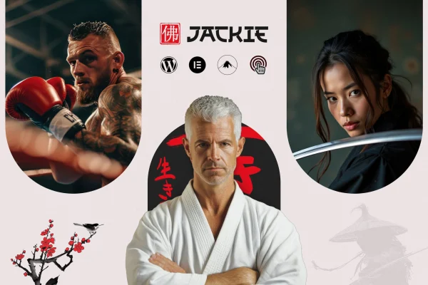 Jackie karate and martial arts WordPress theme preview