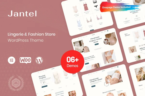 Jantel lingerie and fashion store WordPress theme preview