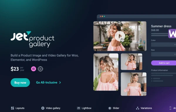 JetProductGallery For Elementor plugin banner