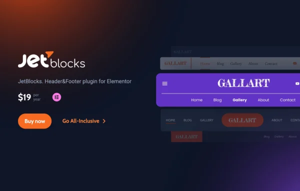 JetBlocks for Elementor plugin banner