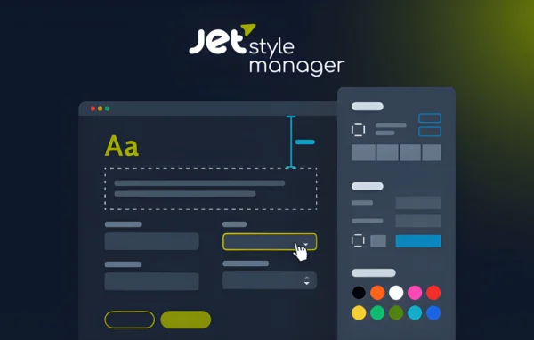 JetStyleManager plugin banner for block styling in WordPress