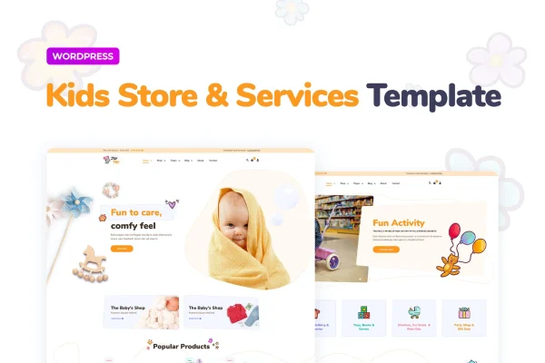 JoyToy kids store Elementor template kit preview with colorful page layouts
