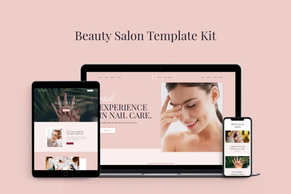 Judy beauty salon Elementor template kit preview