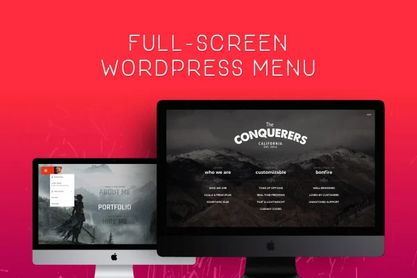 Jumbo fullscreen WordPress menu plugin banner