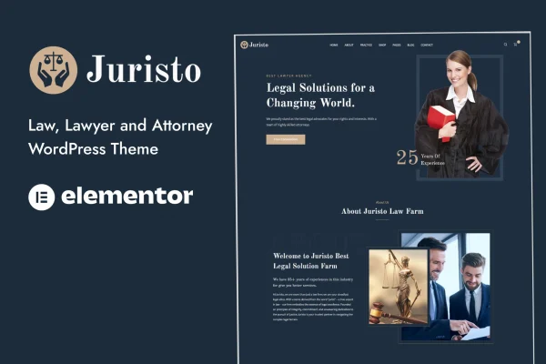 Juristo lawyer and attorney WordPress theme preview