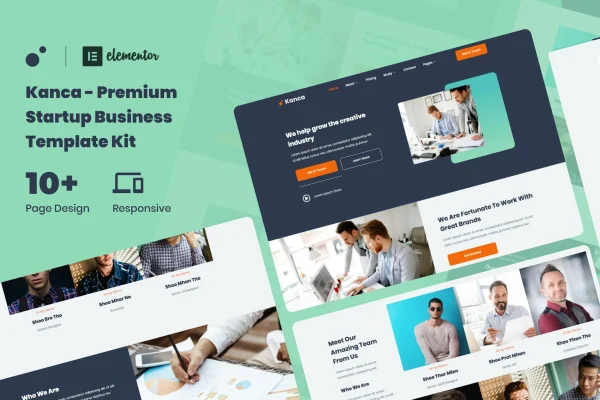 Kanca startup business consulting Elementor template kit preview