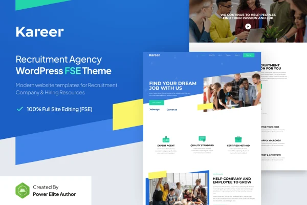 Kareer human resource and recruitment agency WordPress theme preview
